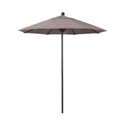 California Umbrella 7.5' Bronze Aluminum Market Patio Umbrella, Sunbrella Gateway Blush 194061334157